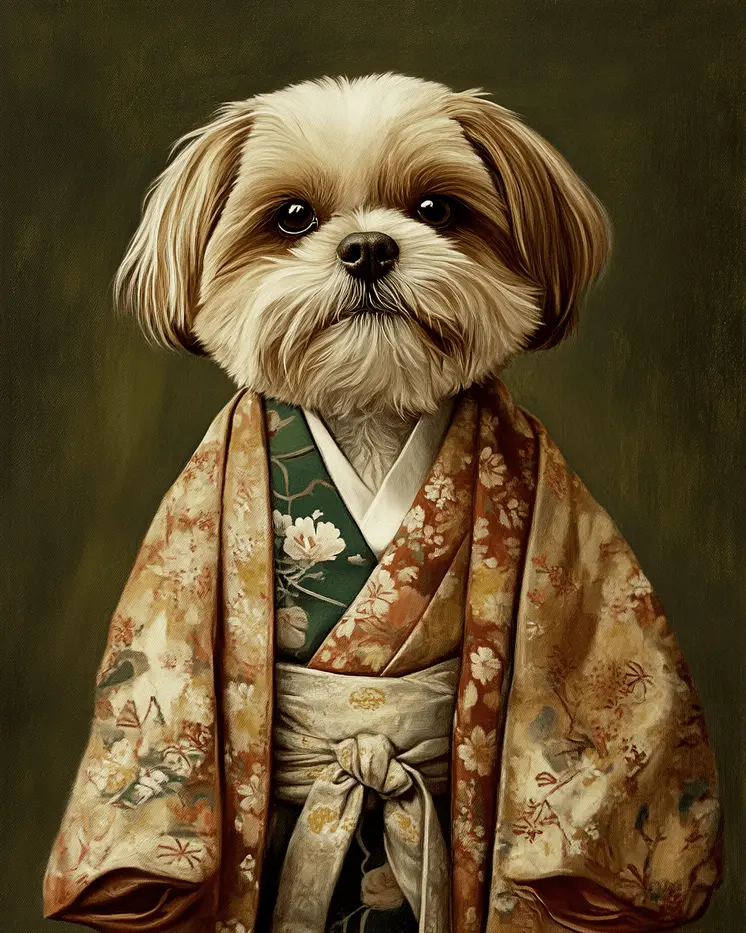 Xiao (小) the Shih Tzu - Pet Dog Still Life Wall Art Prints – 8″x10″ Artwork for 11″x14″ Frame