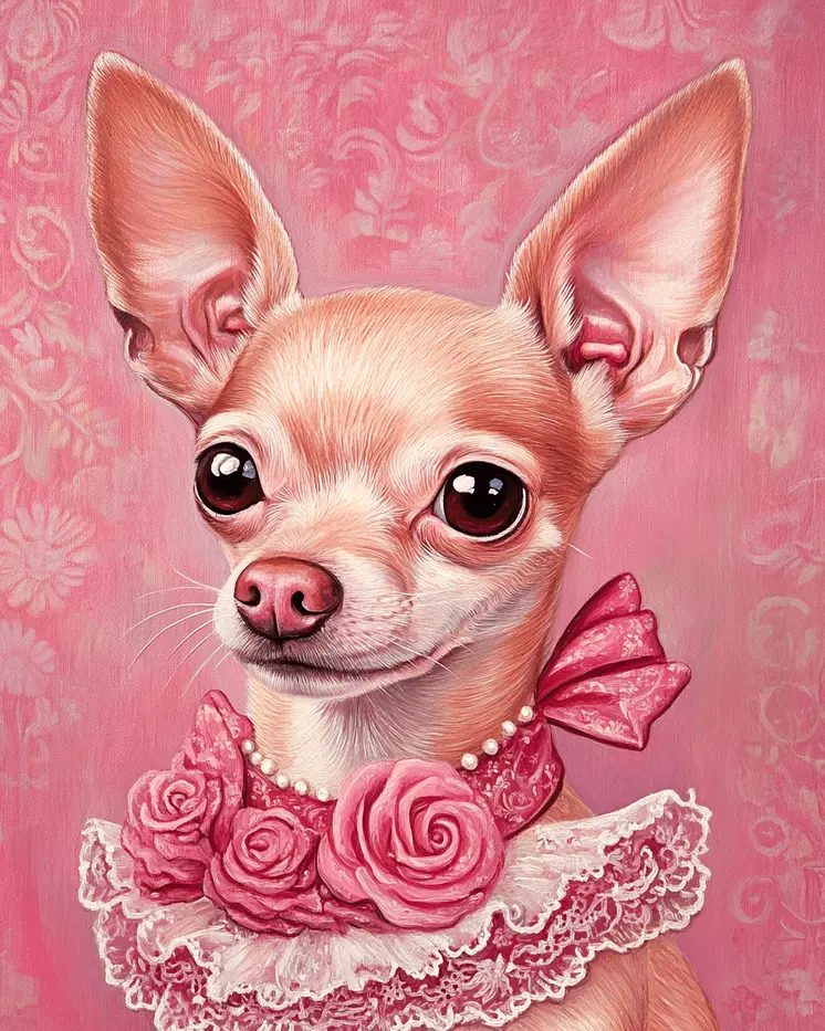 Chica Chihuahua - Pet Dog Still Life Wall Art Prints – 8″x10″ Artwork for 11″x14″ Frame