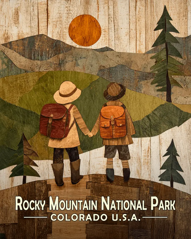 Sharing Nature - Rocky Mountain Souvenir Art Prints - 8"x10" Artwork for 11"x14" Frame