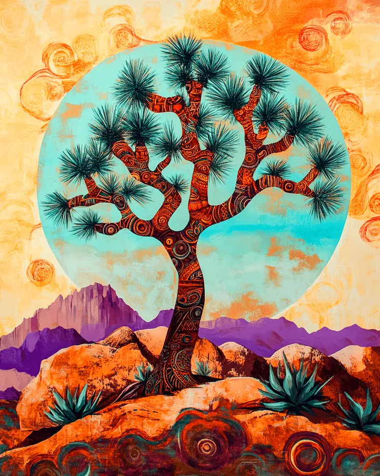 Spiritual Joshua Tree - American Southwest Art Prints - 8"x10" Artwork for 11"x14" Frame