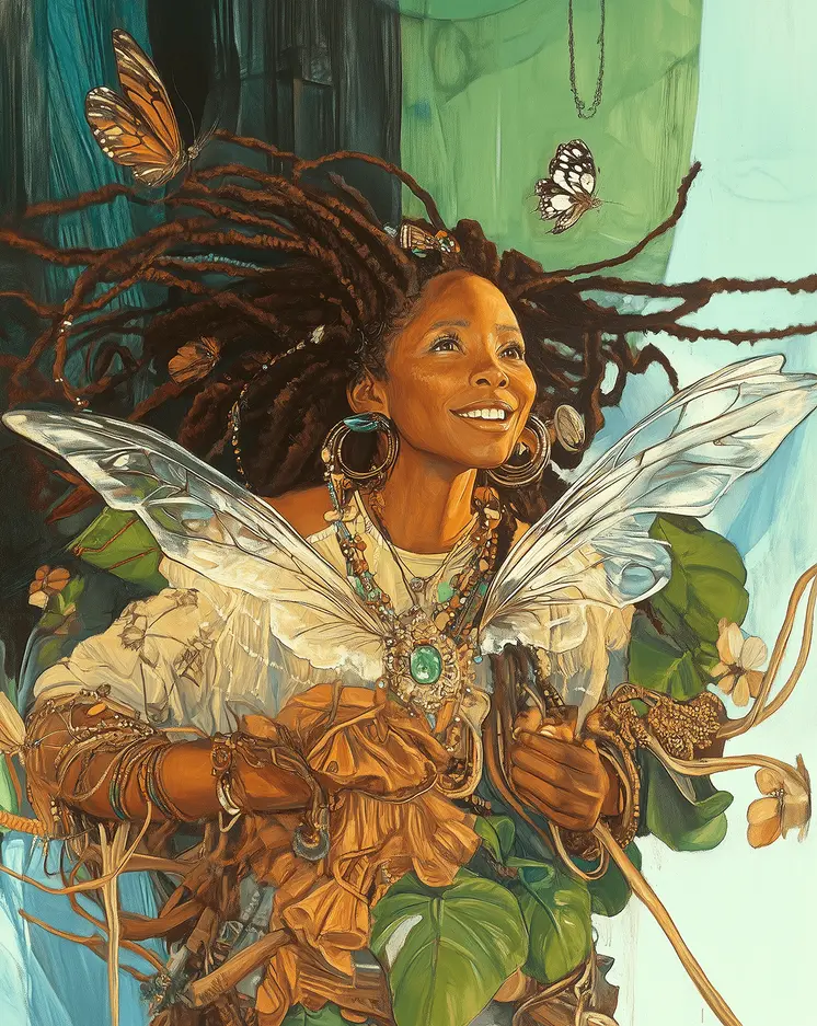 Fairy Bearing Gifts - Fairies Worldwide – 8″x10″ Artwork in 12″x14″ Mat