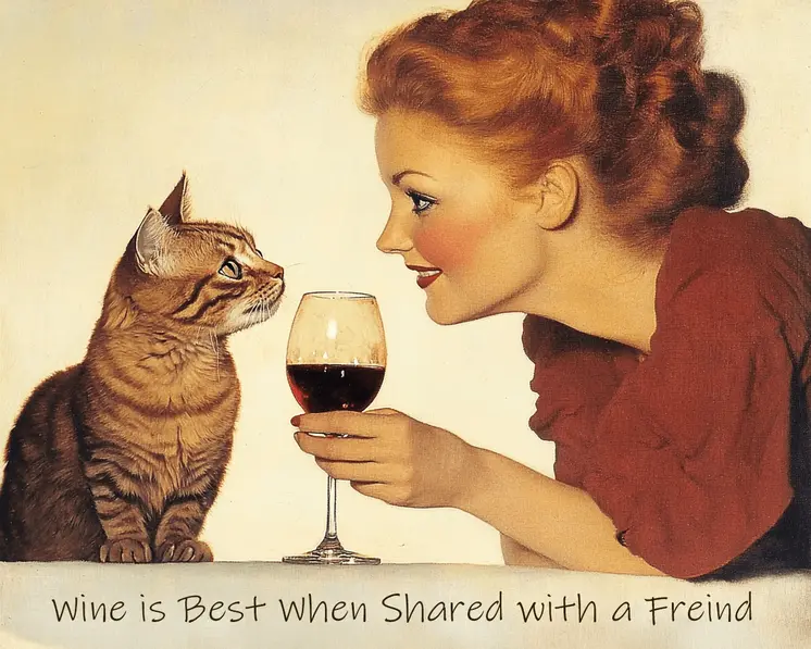 Wine is Best with a Friend - Wine Wall Art Prints – 8″x10″ Artwork for 11″x14″ Frame
