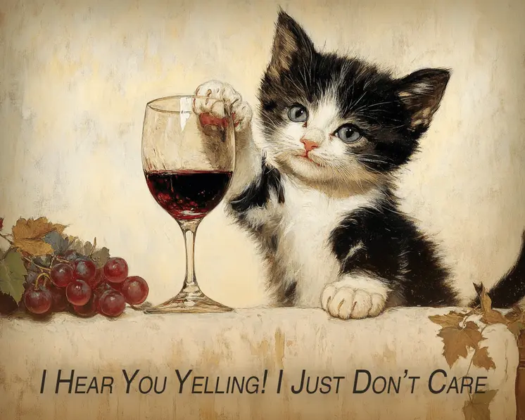 Don't Care - Wine Wall Art Prints – 8″x10″ Artwork for 11″x14″ Frame