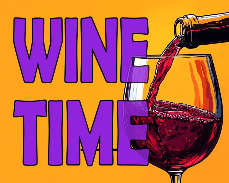 Wine Time - Wine Wall Art Prints – 8″x10″ Artwork for 11″x14″ Frame