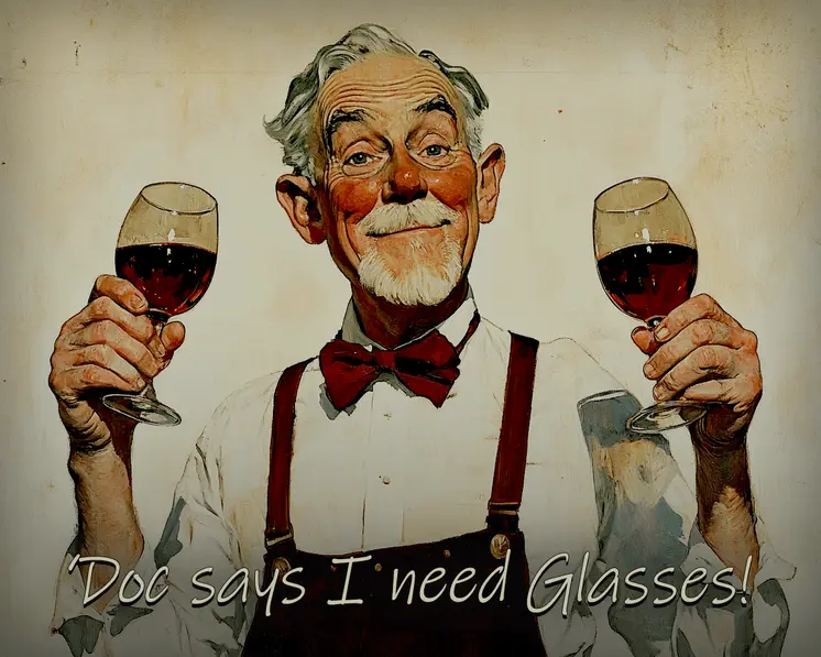 Doc Says I Need Glasses - Wine Wall Art Prints – 8″x10″ Artwork for 11″x14″ Frame