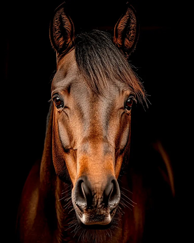 Chestnut Mare Portrait - Equine Art Prints – 8″x10″ Artwork for 11″x14″ Frame