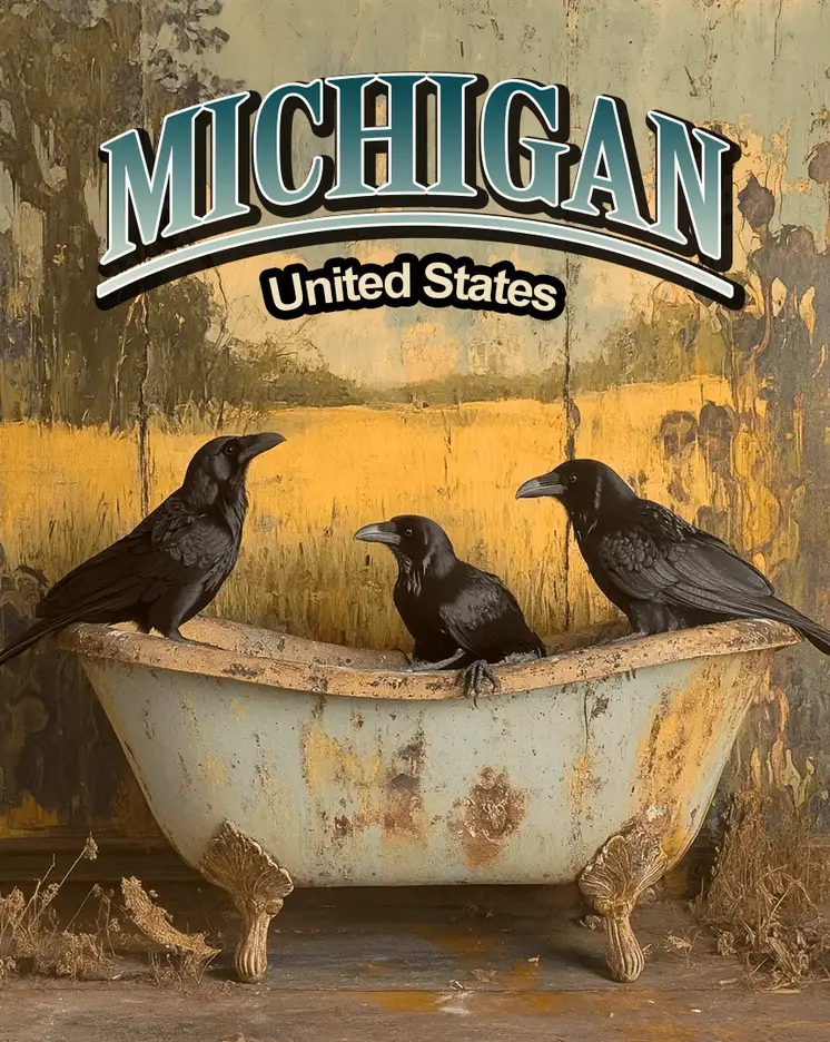 Three Ravens - Michigan Art Prints – 8″x10″ Artwork for 11″x14″ Frame