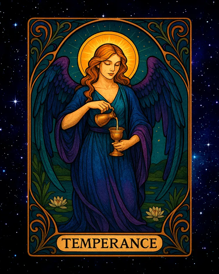 Temperance - Tarot Card Art Prints – 8″x10″ Artwork for 11″x14″ Frame