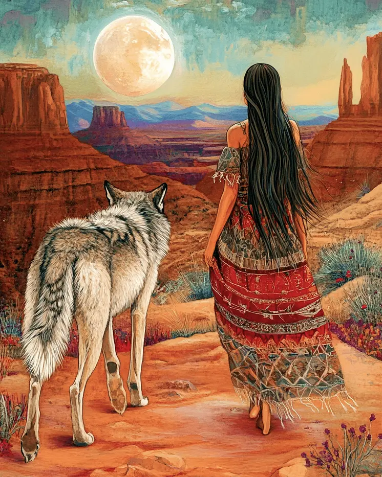 Lobo Pacífico - Southwestern Art Prints 8"x10" Artwork for 11"x14" Frame