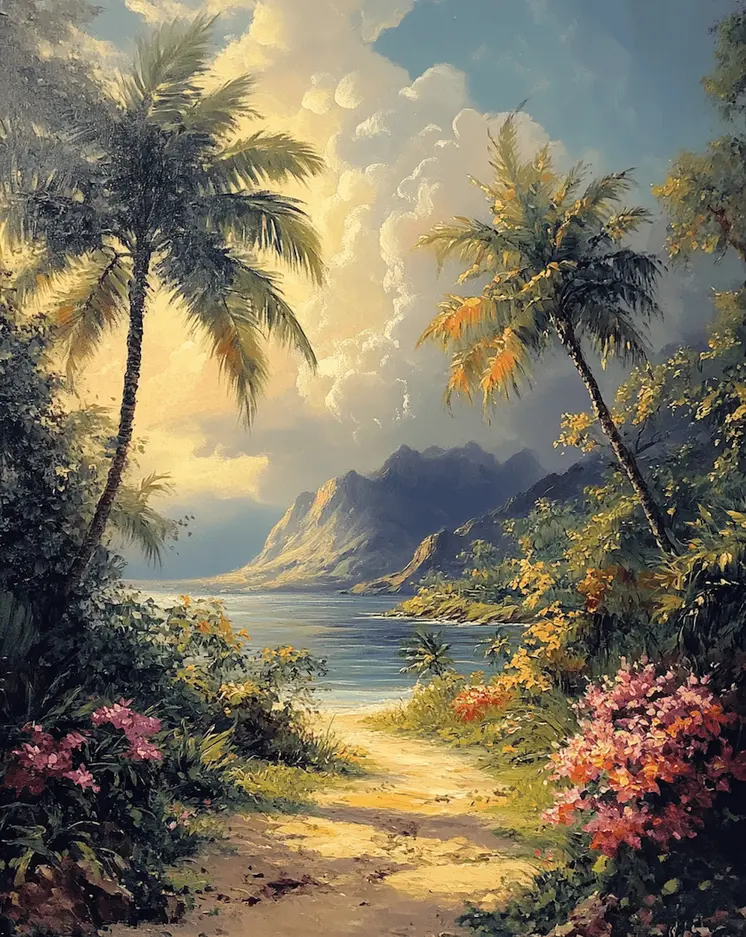 Storm Coming Over Hawaii - Classic Landscape 8"x10" Art Print