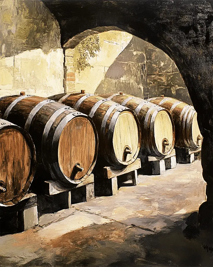 Wine Barrels Watercolor  - Wine Wall Art Prints – 8″x10″ Artwork for 11″x14″ Frame