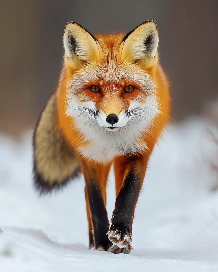 Walking Red Fox - Wildlife Art Prints – 8″x10″ Artwork for 11″x14″ Frame