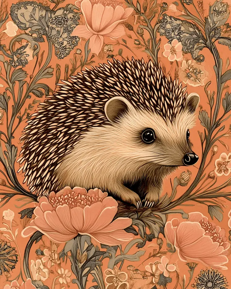 Stylized Hedgehog #2 - Pet Modern Art Prints – 8″x10″ Artwork for 11″x14″ Frame