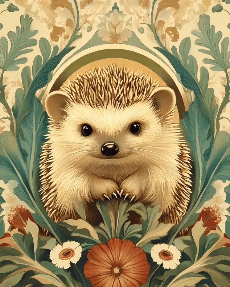 Stylized Hedgehog #3 - Pet Modern Art Prints – 8″x10″ Artwork for 11″x14″ Frame