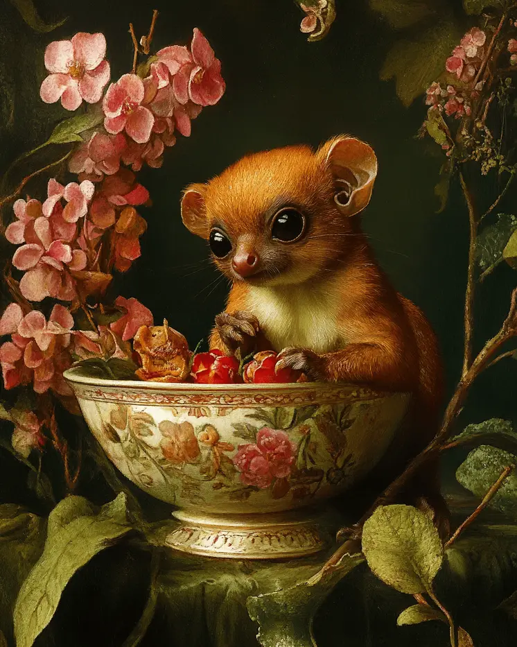 Kinkajou - Animal Still Life Art Prints – 8″x10″ Artwork for 11″x14″ Frame