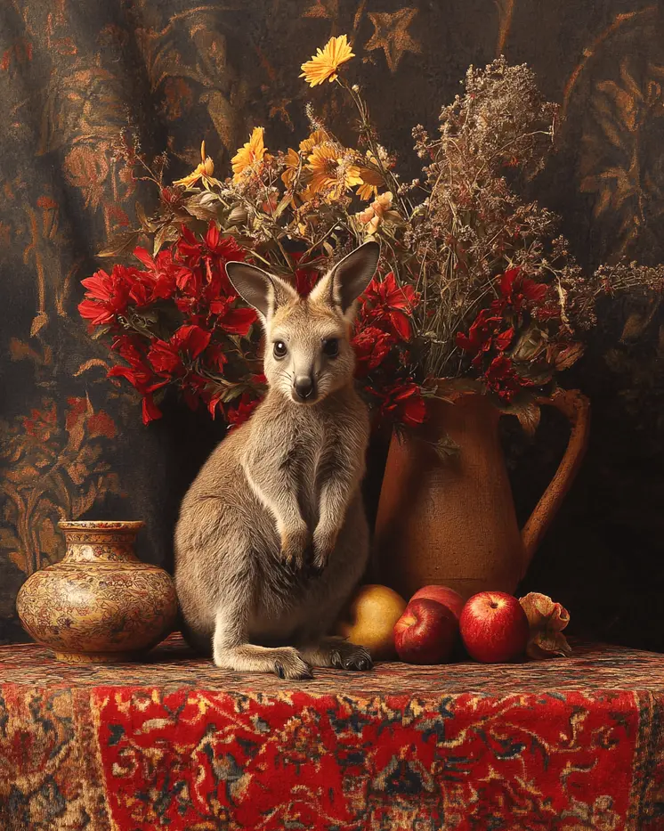 Wallaby - Animal Still Life Art Prints – 8″x10″ Artwork for 11″x14″ Frame