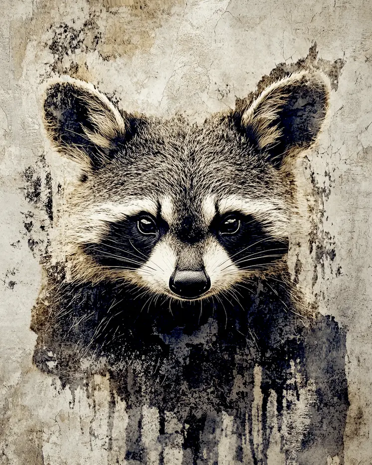 Dystopian Raccoon Art Prints - 8"x10" Artwork