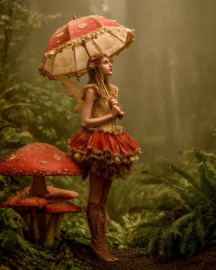 Fairy Watching a Storm Come In - Fairy Art Print - Fairies 8"x10" Artwork