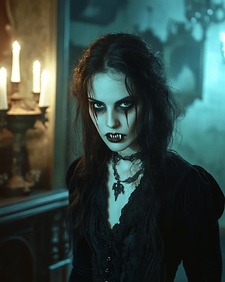 Young Goth Vampire Art Prints - Gothic 8"x10" Artwork