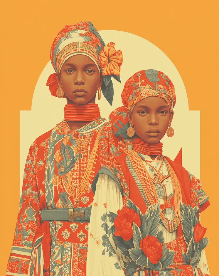 African Portraits 1 –  Worldwide People 8″x10″ Artwork for 10″x12″ Frame
