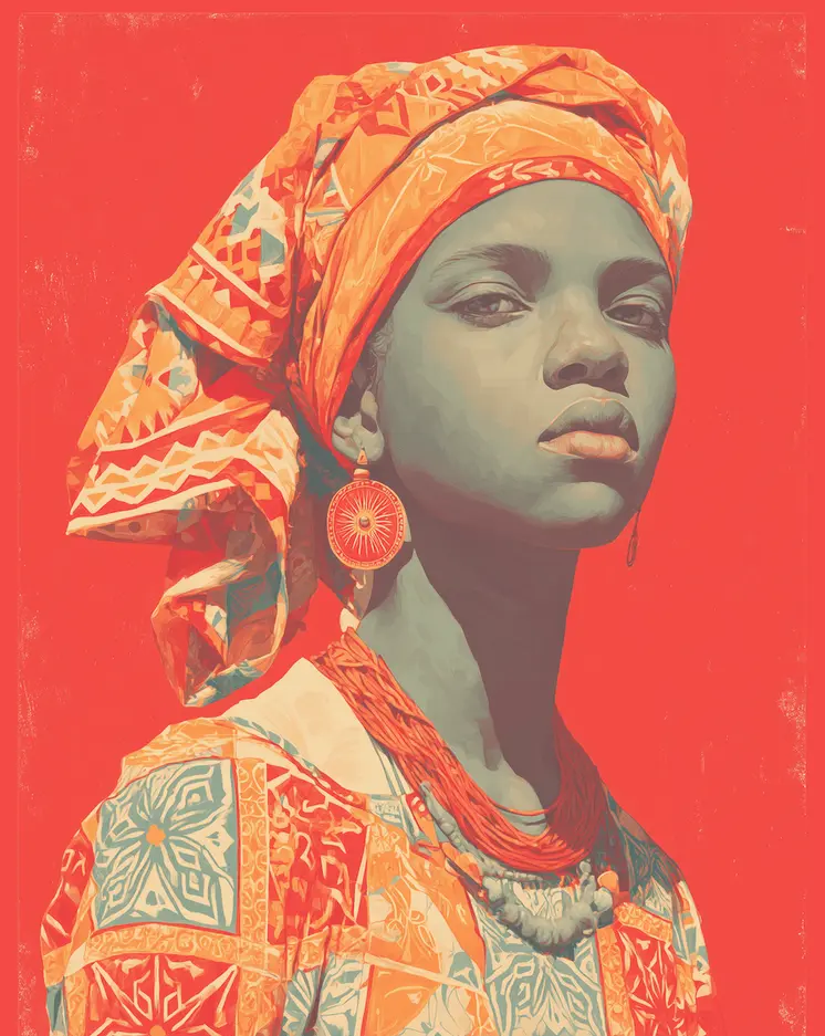 African Portraits 3 –  Worldwide People 8″x10″ Artwork for 10″x12″ Frame