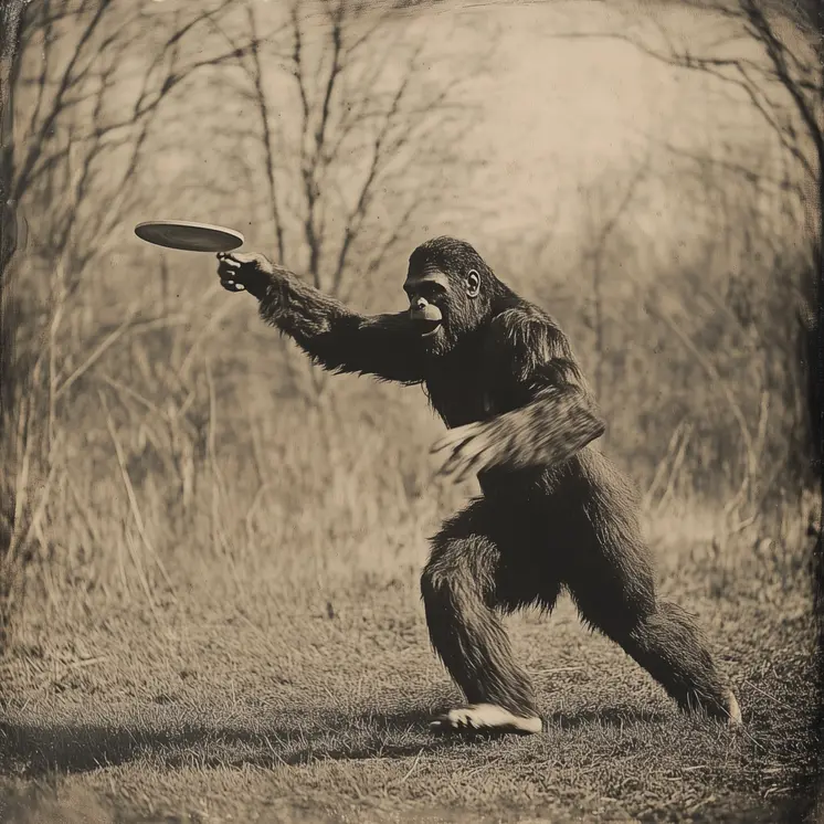 Bigfoot is a Cool Dude - Cryptids  8"x8" Artwork for 12"x12" Frame