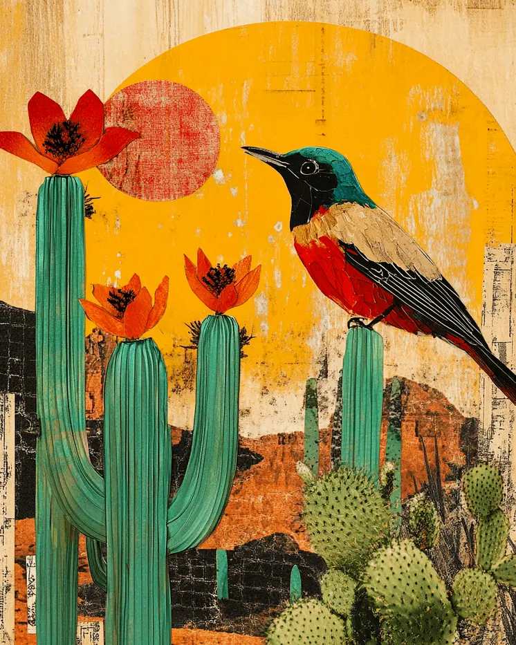 Desert Morning - American Southwest Art Prints - 8"x10" Artwork for 11"x14" Frame