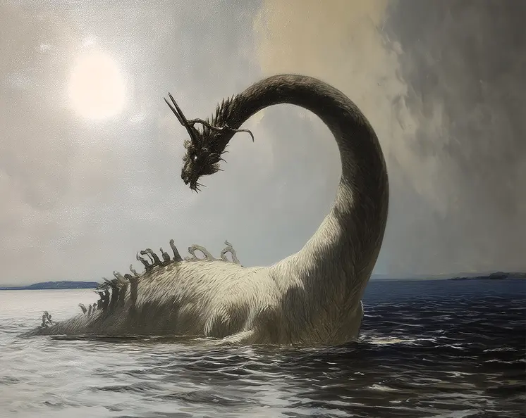 Nessie the Beloved - Lochness Monster - Cryptids Art Prints - 10"x 8" Artwork