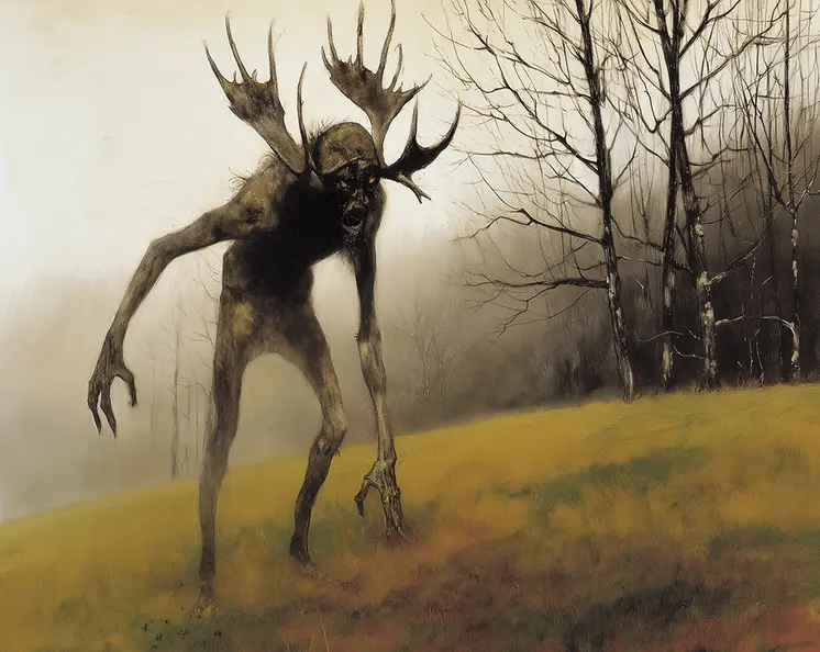Wendie - Wendigo is Really a Sweetheart - Cryptids Art Prints - 10"x 8" Artwork