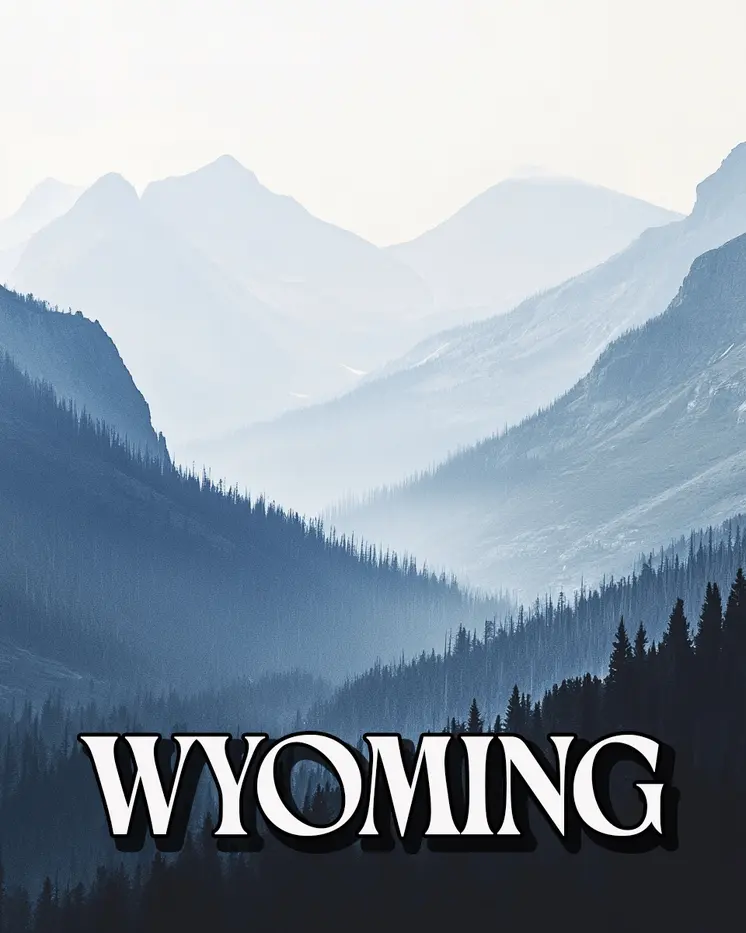 Rocky Mountains Misty Morning - Wyoming Souvenir Art Prints - 8"x10" Artwork