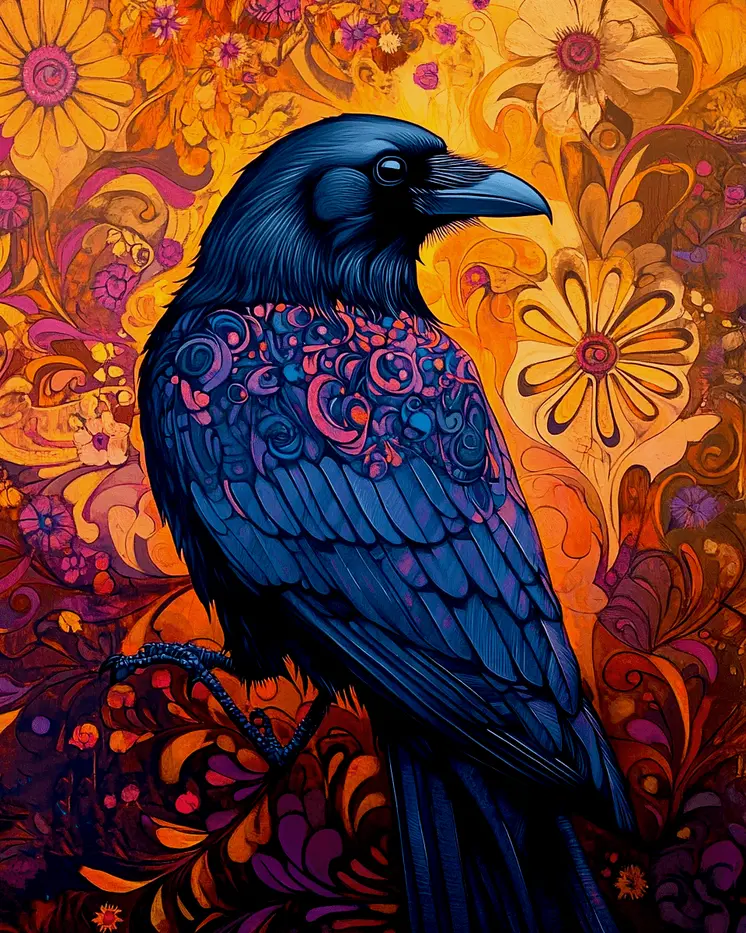 Nouveau Raven - Art Prints - 8"x10" Artwork for 11"x14" Frame