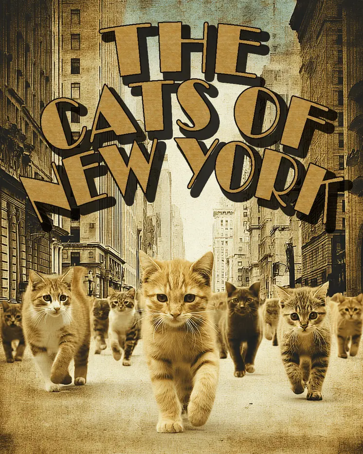 The Cats of New York Art Print - 8"x10" Artwork