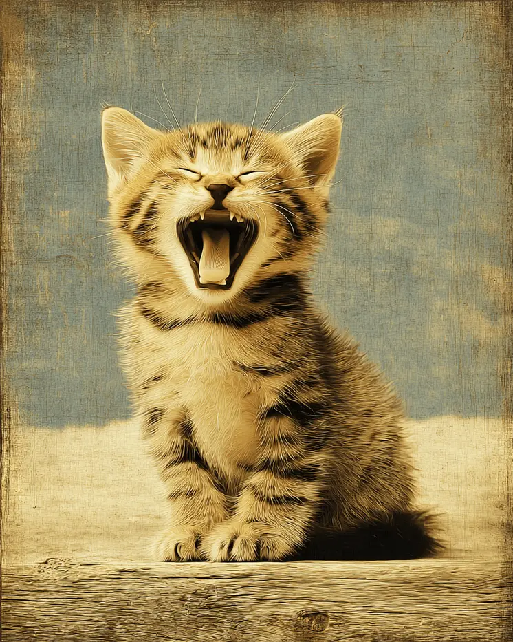 Sleepy Kitty Art Print - 8"x10" Artwork