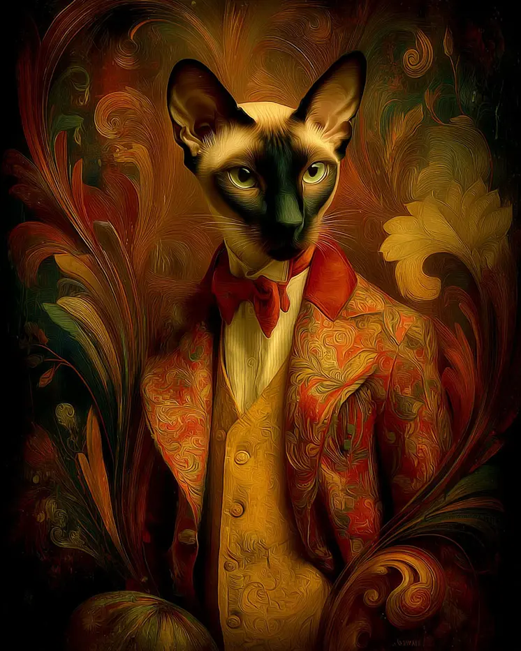 Sir Siamese Art Print - 8"x10" Artwork