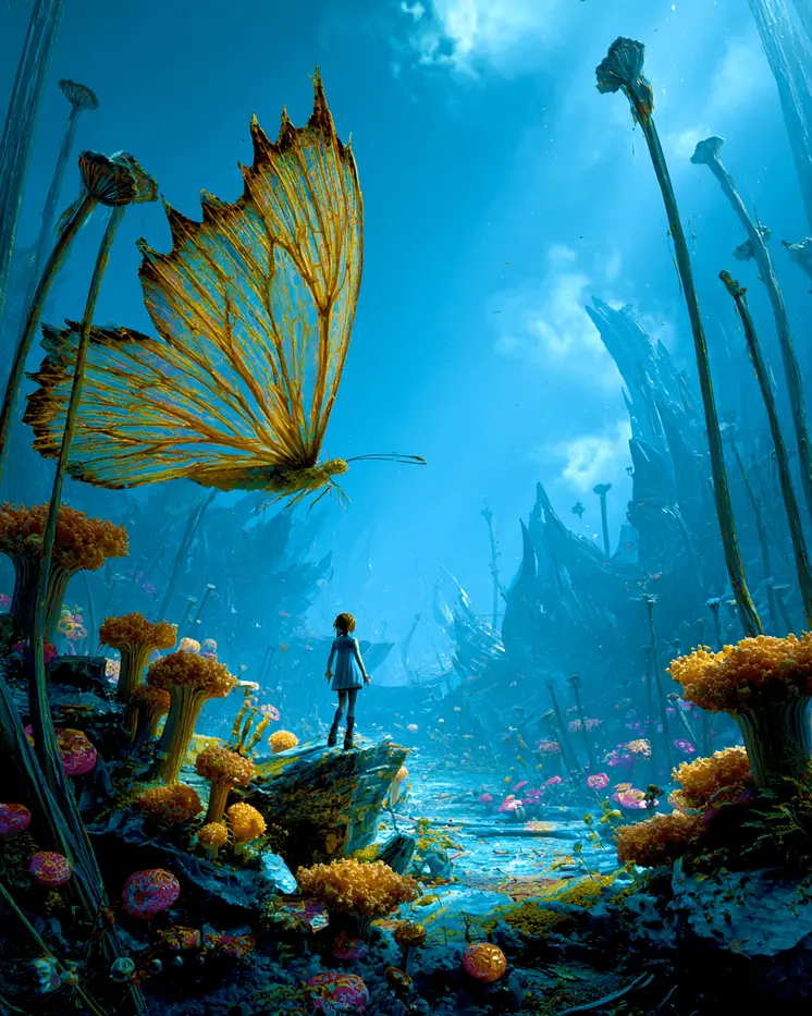 Surreal Butterfly Astral Plane Art Print - 8"x10" Artwork