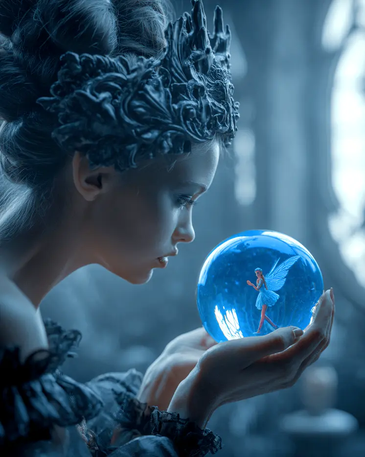 Fairy in Crystal Ball Astral Plane Art Print - 8"x10" Artwork