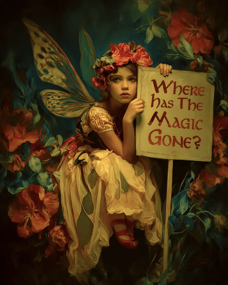 Where has the Magic Gone? Fairy - Fairies Art Print - 8"x10" Artwork