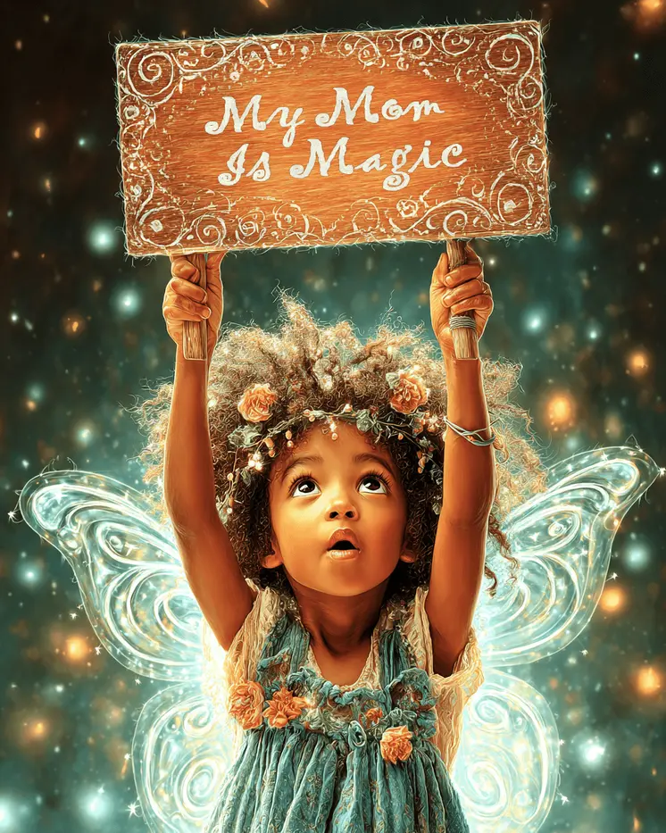 My Mom is Magic Fairy #2 - Fairies Art Print - 8"x10" Artwork