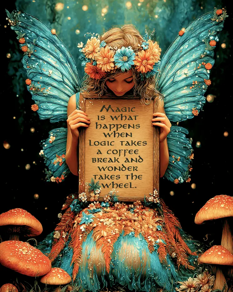 Magic Happens Fairy - Fairies Art Print - 8"x10" Artwork