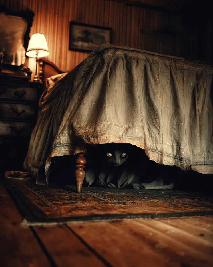 Chupacabra Under Bed Art Print - 8"x10" Artwork