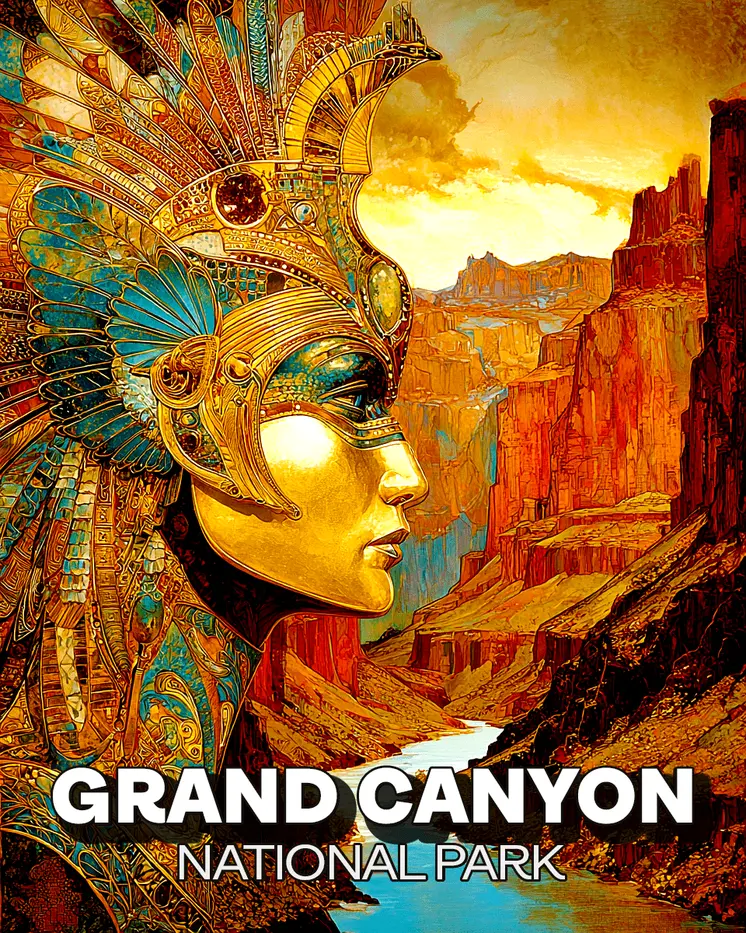 Ancient Spirit Grand Canyon Souvenir Art Print - 8"x10" Artwork
