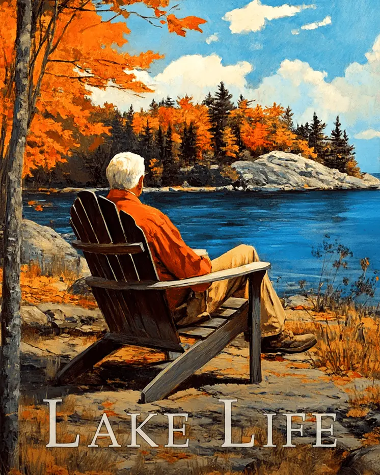An Afternoon Ponder - Lake Life Art Print - 8"x10" Artwork