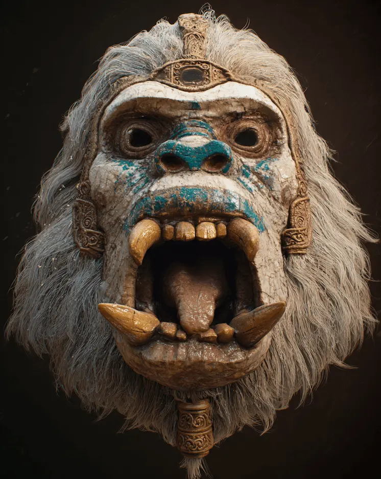 Bigfoot Mask 12 - Mask Art Prints - 8"x10" Artwork