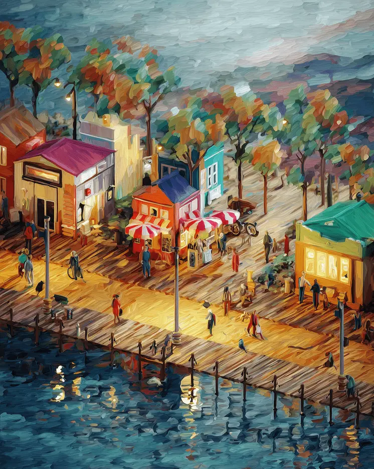 Impressionism Boardwalk Season: Impressionism 8”x10” Art Print