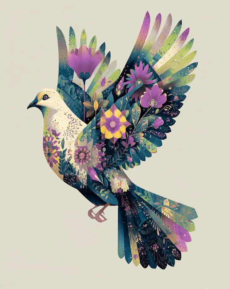 Magical Dove 2  Art Print - 8"x10" Artwork