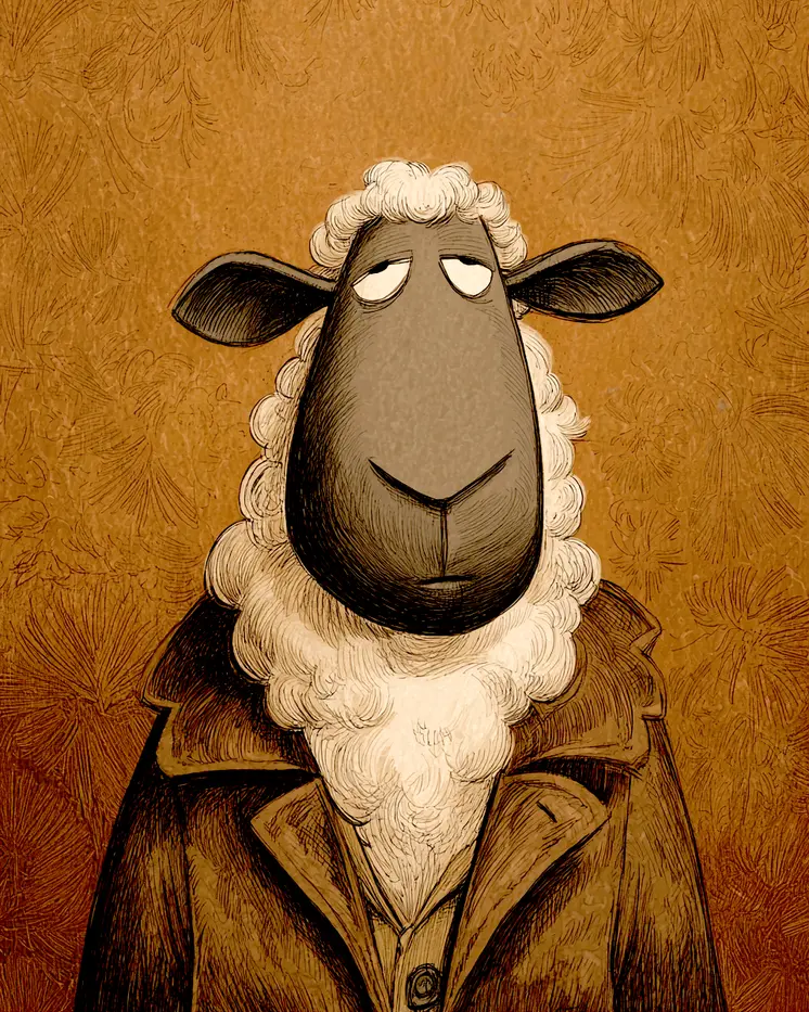 Mr. Sheepstead Farm Animal Art Print - 8"x10" Artwork
