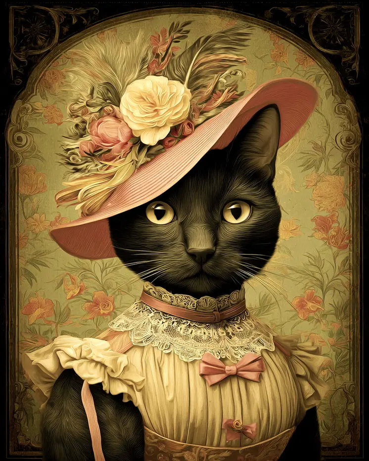 Miss Margaret Cat Western Art Print - 8"x10" Artwork