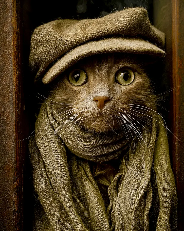 South Philly Mike - Hobo, Vagabond & Wanderer Cat Series Art Print - 8"x10" Artwork