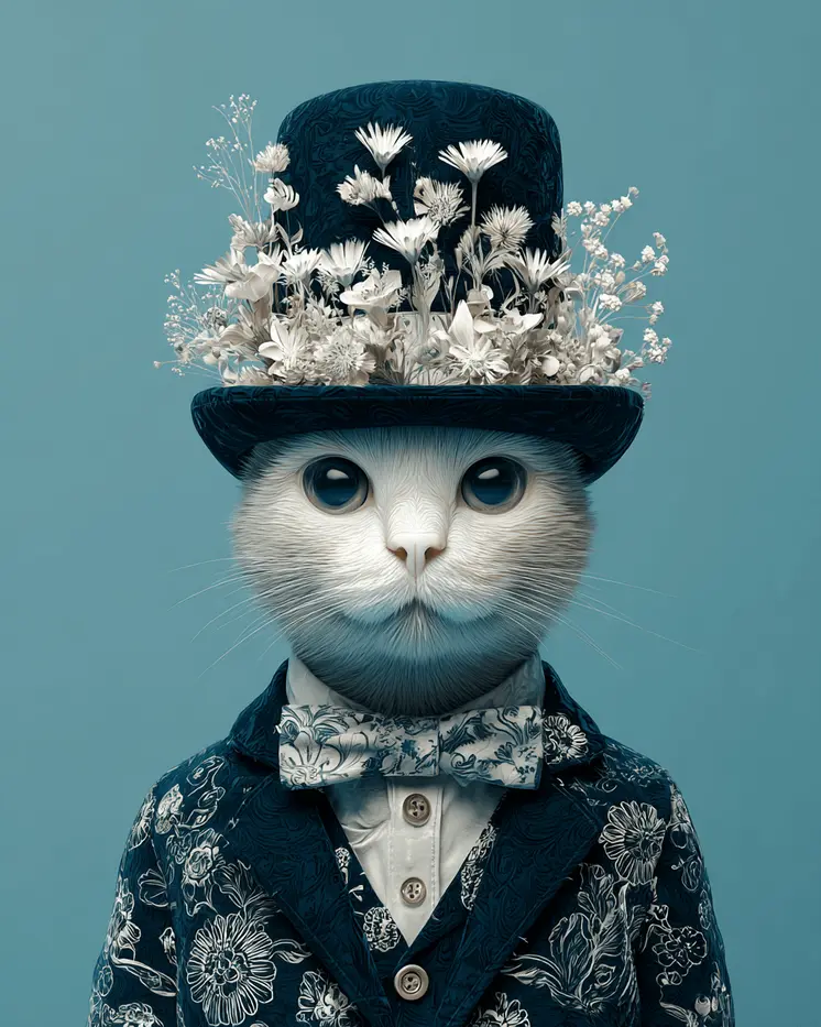 Funny Francis - Cats in Hats - Art Print - 8"x10" Artwork