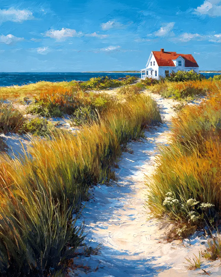 Beach Path Home - Wholesale Coastal Art Print - 8"x10" Artwork